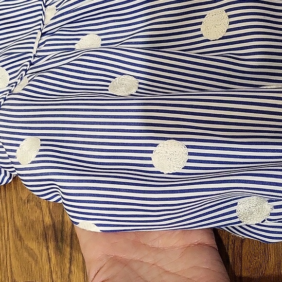 KARL LAGERFELD PINSTRIP POLKA DOT DRESS - Picture 11 of 11